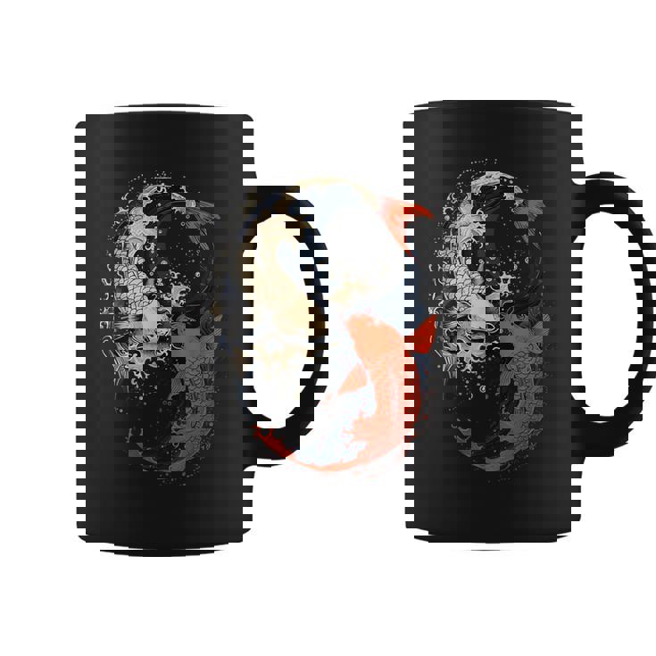 アニメ 日本の鯉 魚 陰陽 アート コーヒーマグ