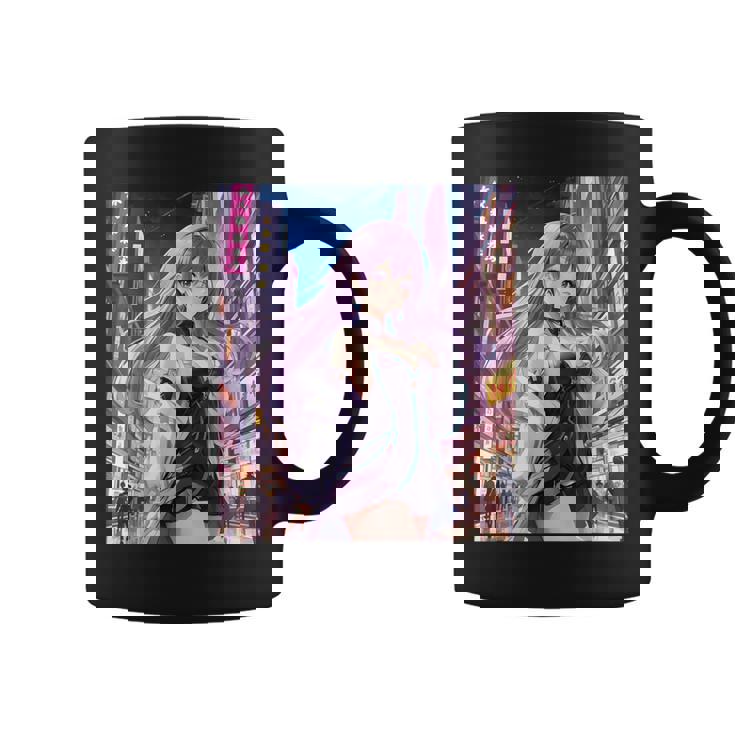 アニメの女の子、漫画、美学、かわいい、日本語、Waifu プリント コーヒーマグ