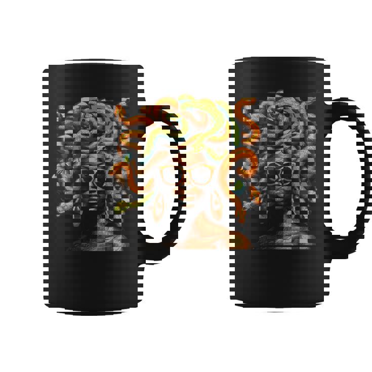 アフロ ブラック メラニン スキントーン メデューサ ヘビ ヘアスタイル コーヒーマグ