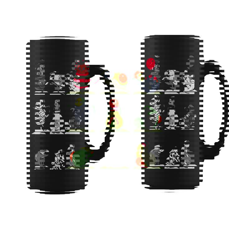 アボカド ヨガ ハロウィン モンスター コーヒーマグ