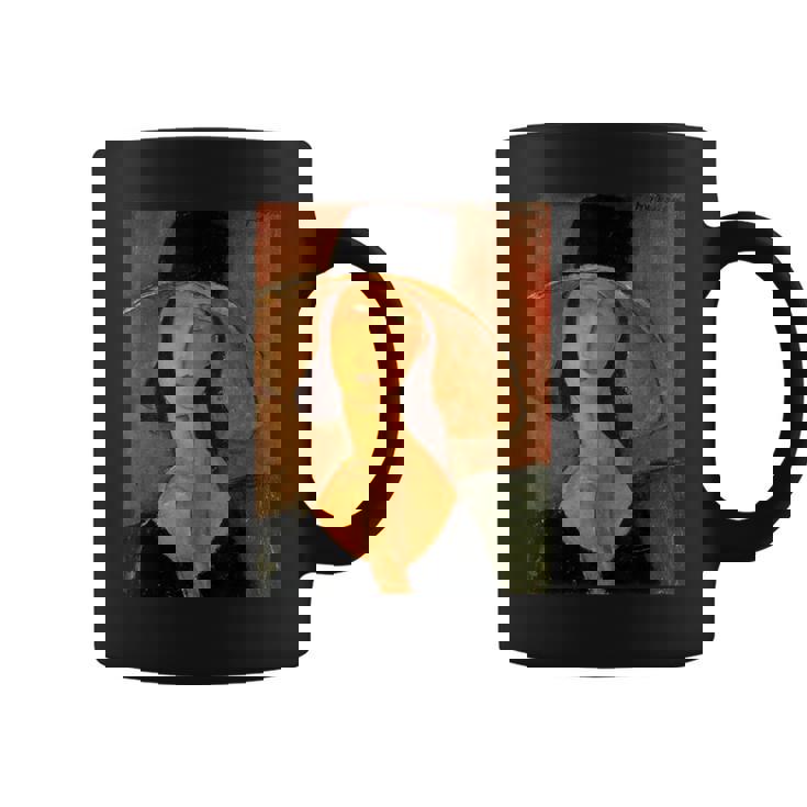 アメデオ モディリアーニのジャンヌ・ヘブターヌ 大きな帽子 コーヒーマグ