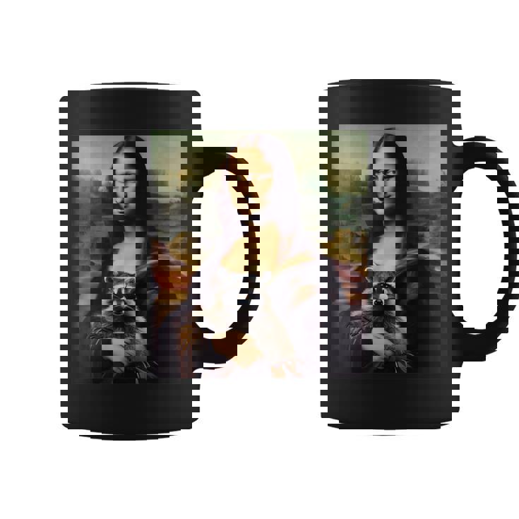 アライグマとモナリザ コーヒーマグ