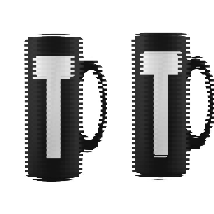 アルファベット T 大文字 モノグラム イニシャル コーヒーマグ