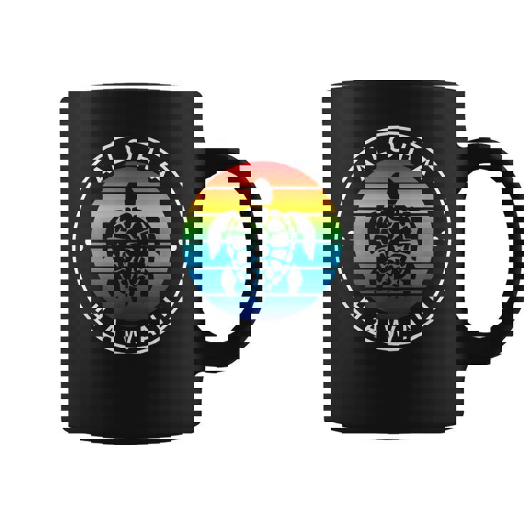アロハ ハワイ ハワイアン ウミガメ ビーチ オーシャン レインボー ホヌ コーヒーマグ
