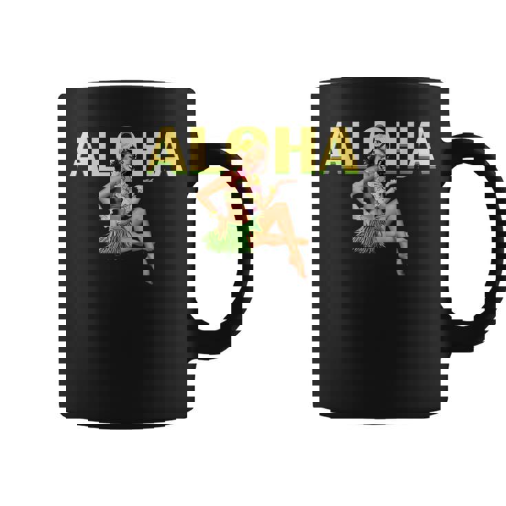 アロハ ハワイアン レトロ ヴィンテージ ピンナップガール ハワイ コーヒーマグ