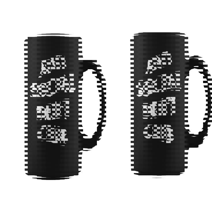 アンチソーシャルドリフトクラブホワイトロゴフロントバック コーヒーマグ