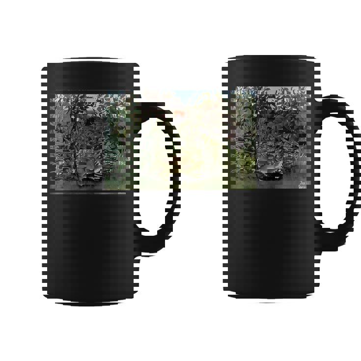 アンリ・ルソー作 空腹のライオンとアンテロープ 1905 コーヒーマグ