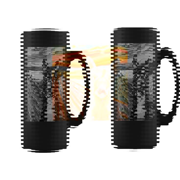 アート、面白いボストン テリア コーヒーマグ