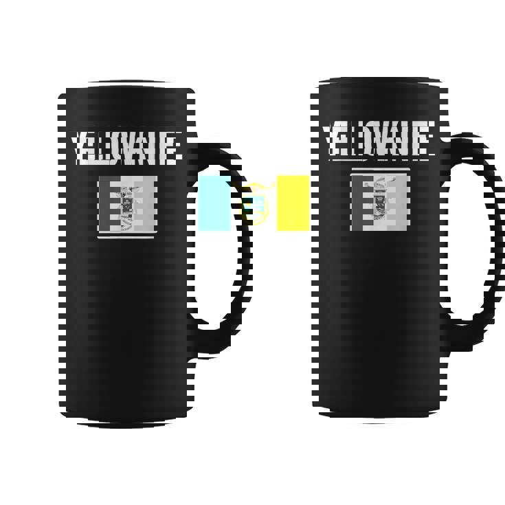 イエローナイフ 紋章 旗 国家への誇り ギフト お土産 コーヒーマグ