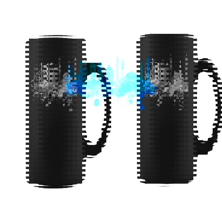 イスタンブールのスカイライン 青いモスク 青い絵 トルコ コーヒーマグ