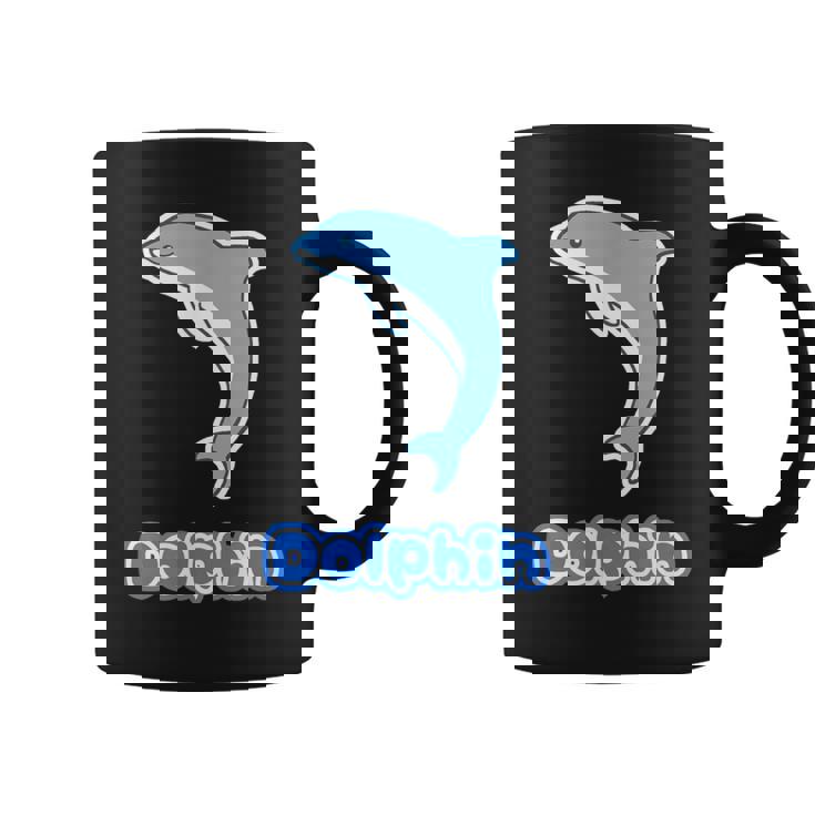 イルカ Dolphin ドルフィン【どうぶつフレンズ】水族館 海の生き物 ゆるくて かわいい 動物 イラスト コーヒーマグ