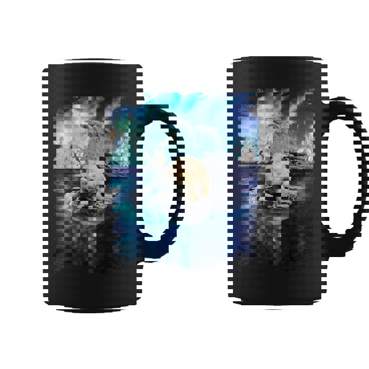 イルカと北のシロクマ、ライトとイルカ コーヒーマグ