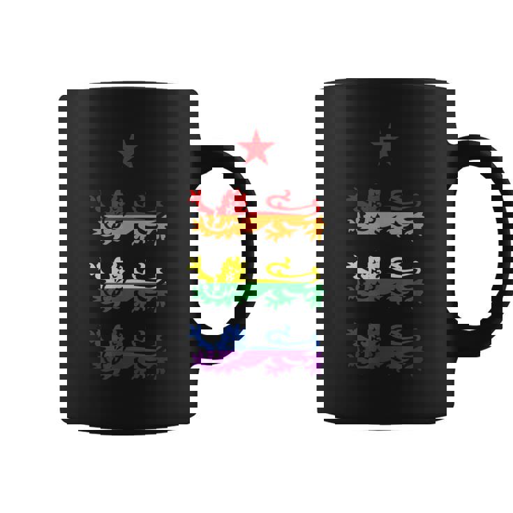 イングランド スリーレインボー プライド 紋章ライオンズ サッカー フットボール コーヒーマグ