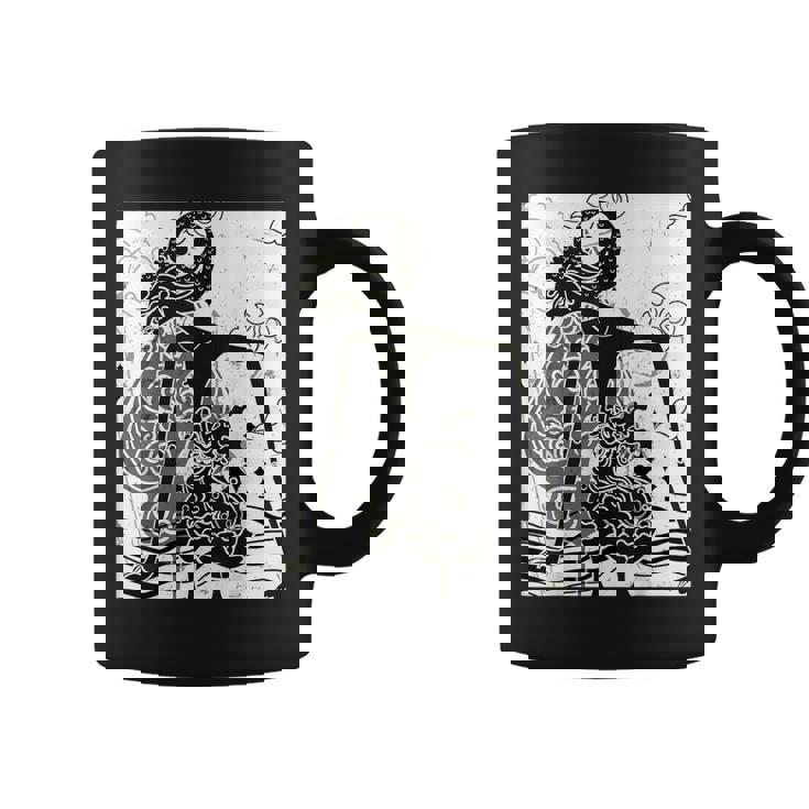 インドネシアのワヤン コーヒーマグ