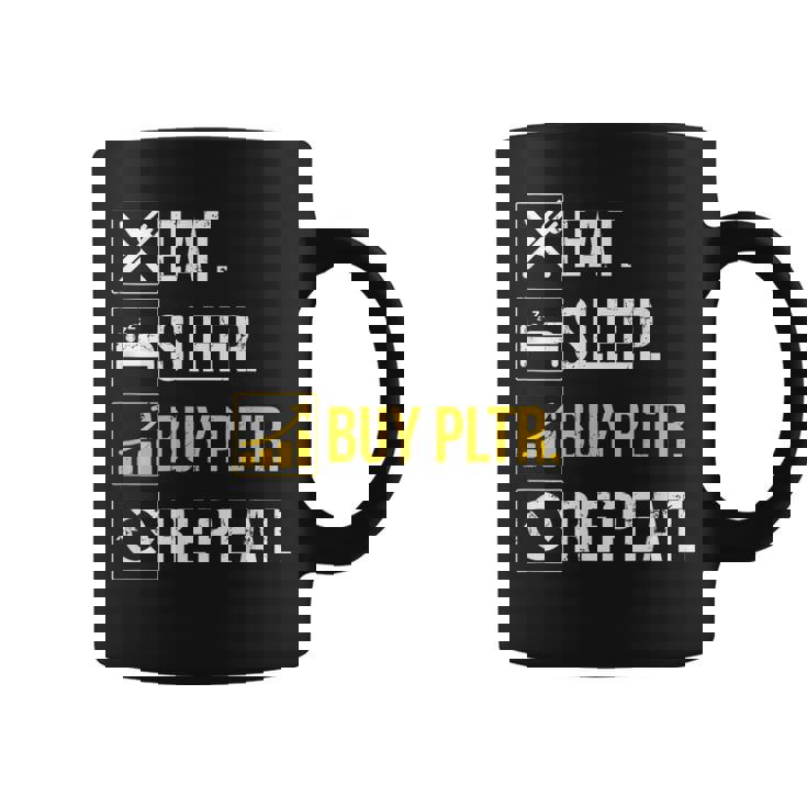 イートスリープインベストベスト Pltr購入パランティア投資。 コーヒーマグ