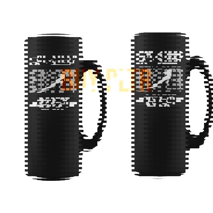 イート・スリープ・インベストはpltrを購入してください。パランティア投資 コーヒーマグ