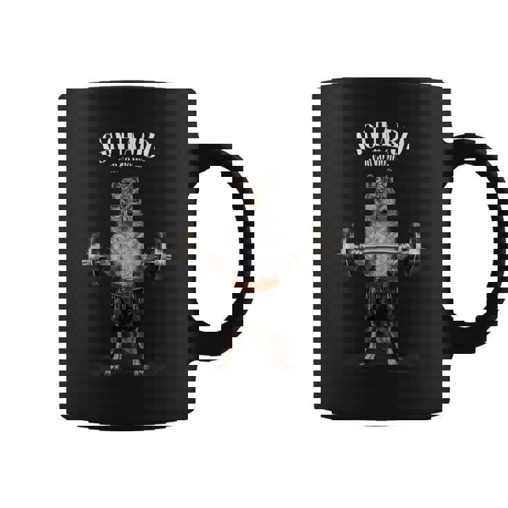 ウェイトリフティング 筋トレ バーベル やる気がないなら家に帰れ オオカミ 狼 コーヒーマグ