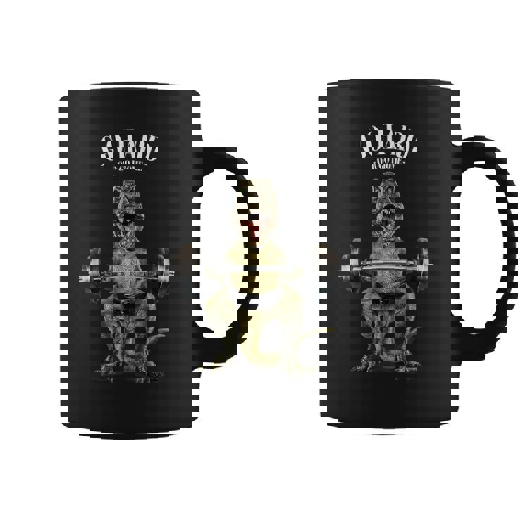ウェイトリフティング 筋トレ バーベル やる気がないなら家に帰れ 恐竜 ティラノザウルス コーヒーマグ
