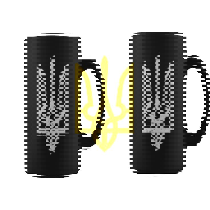 ウクライナのトライデントシンボル ウクライナ支援愛国 コーヒーマグ