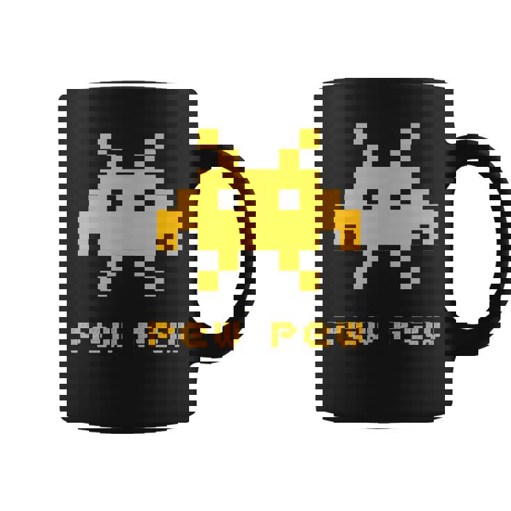 エイリアンインベーダーズピューピュースペース8ビットレトロビデオゲームギフト コーヒーマグ