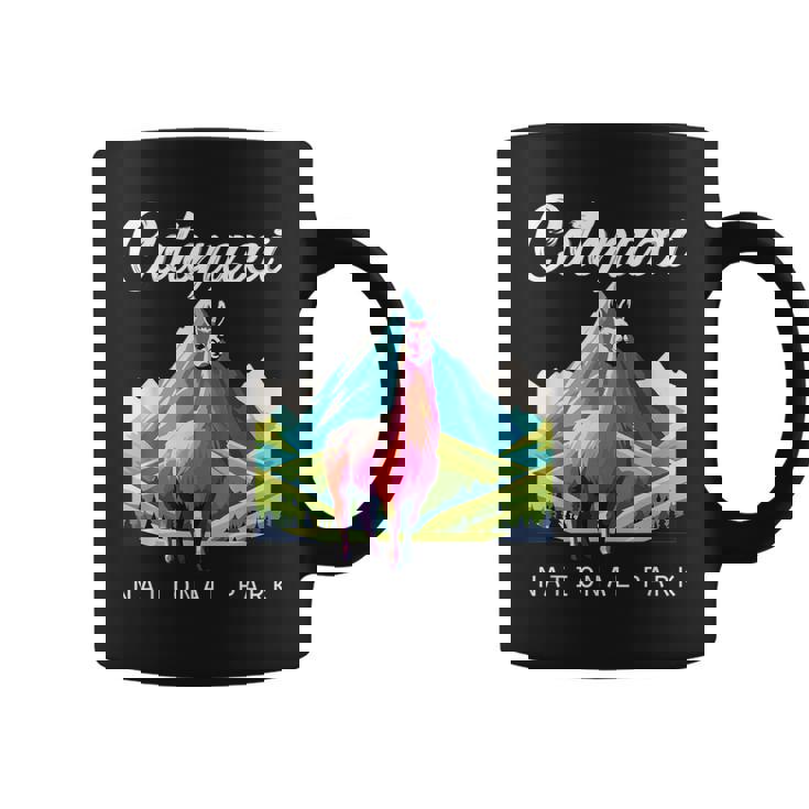 エクアドル コトパクシ国立公園 レトロ ラマ お土産 ハイキング コーヒーマグ