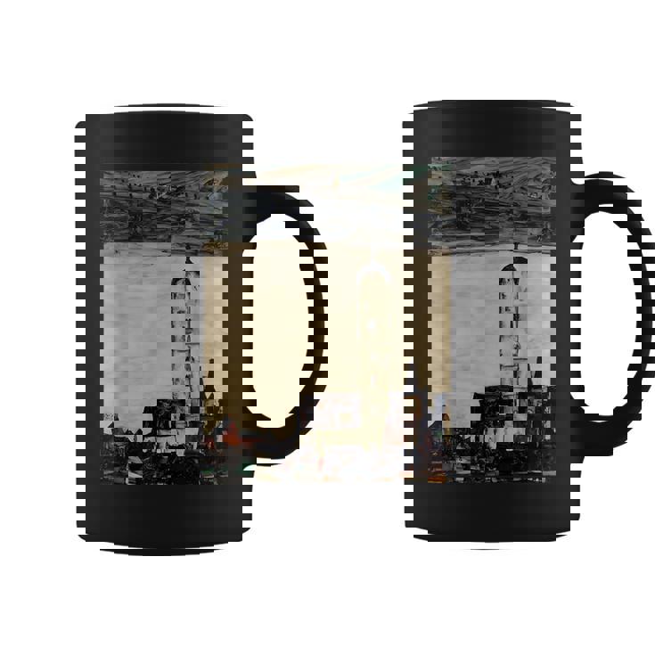 エゴン・シーレ作「ドナウ川のシュタインの教会」1913 コーヒーマグ