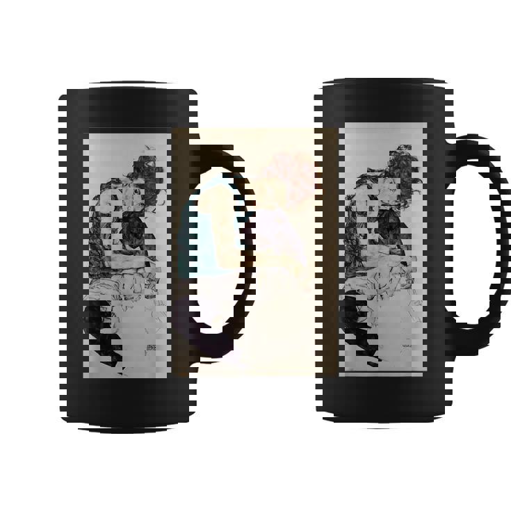 エゴン・シーレ作「膝を曲げた座る女」1917 コーヒーマグ