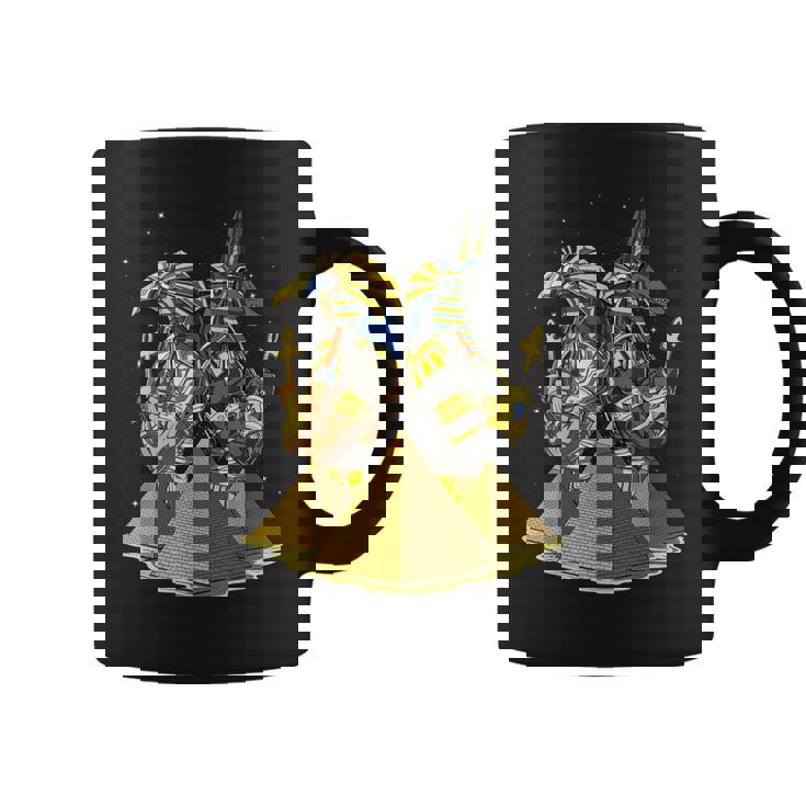 エジプトの神々アヌビスとホルスの目エジプトのピラミッドアンクのシンボル古代エジプト神話 コーヒーマグ