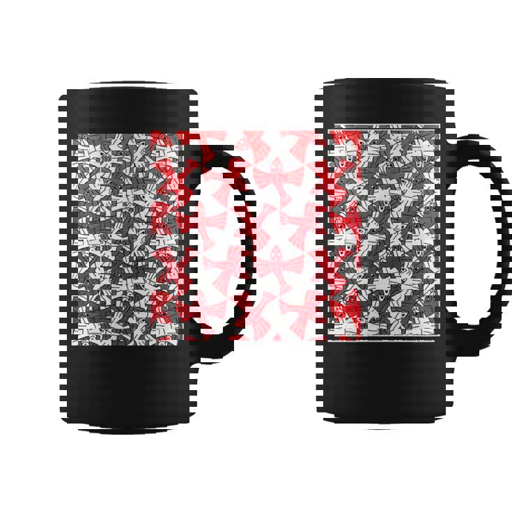 エッシャーにインスパイアされた鳥のテッセレーション。 コーヒーマグ