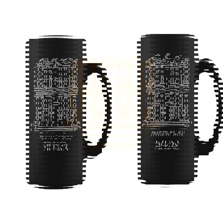 エフェソス、セルチュク、トルコ ケルスス図書館の図面 コーヒーマグ