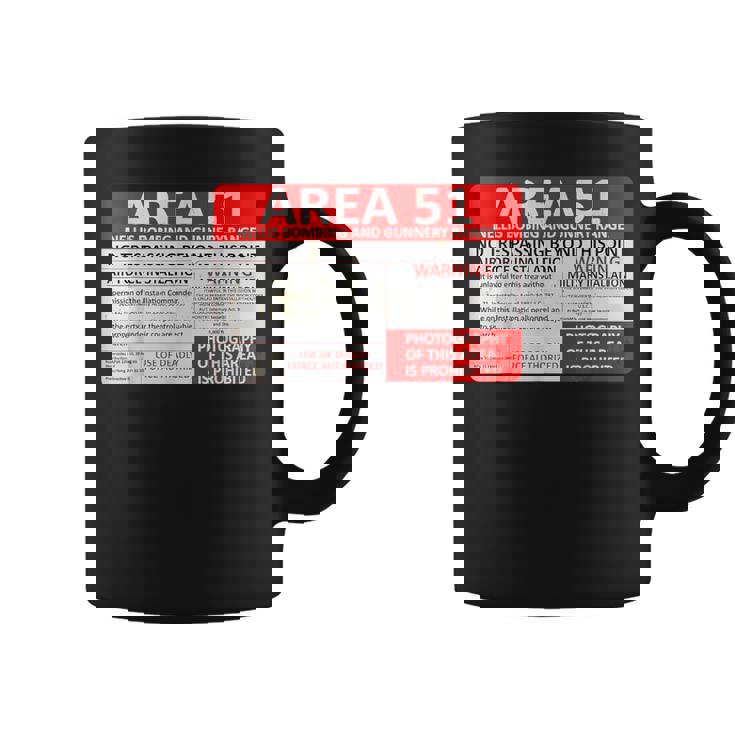 エリア51 フェイクミリタリーサイン コーヒーマグ