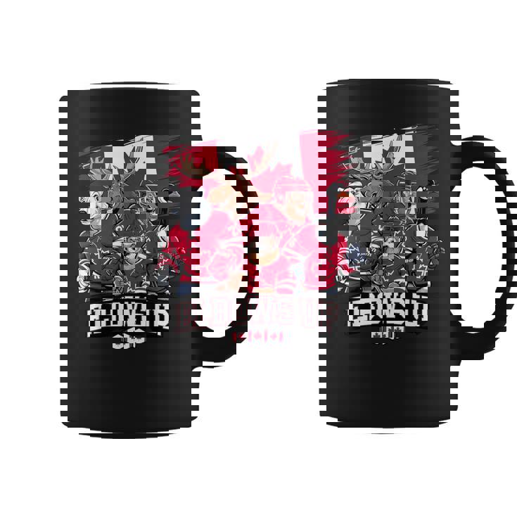 エルボーアップ カナダ カナディアン ビーバー ヘラジカ ホッケーチーム メープルリーフ コーヒーマグ