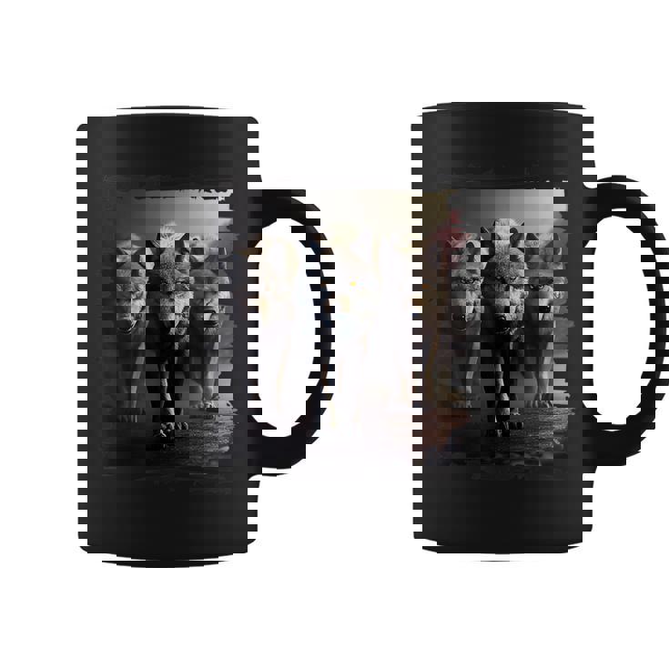 オオカミの部族 野生動物 ウルフ マウンテン コーヒーマグ