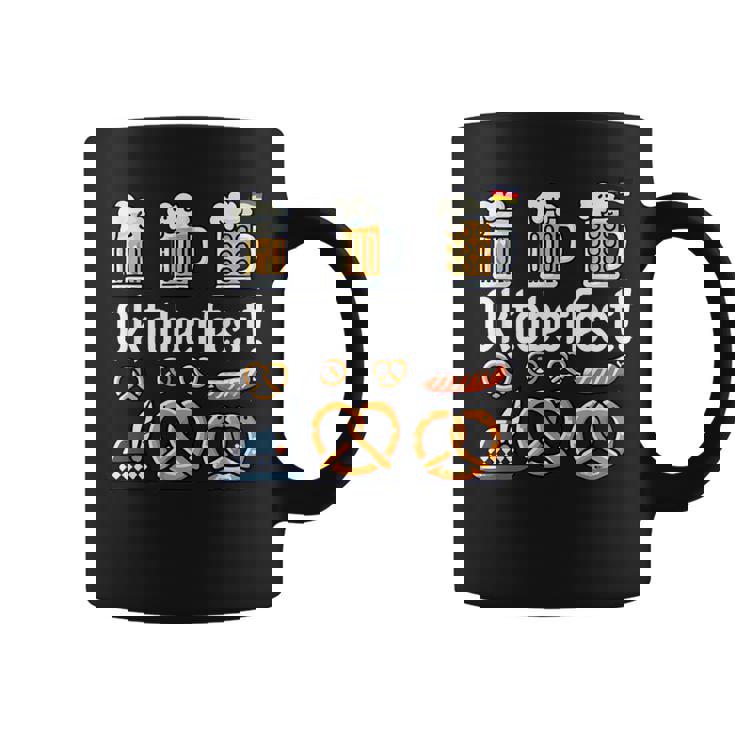 オクトーバーフェストをモチーフにしたビールジョッキ、ヴィースンのプレッツェル コーヒーマグ