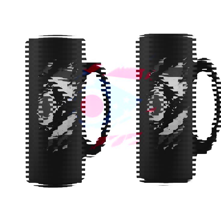 オハイオ州オハイオ州立大学 破れ加工 オハイオ州旗 コーヒーマグ