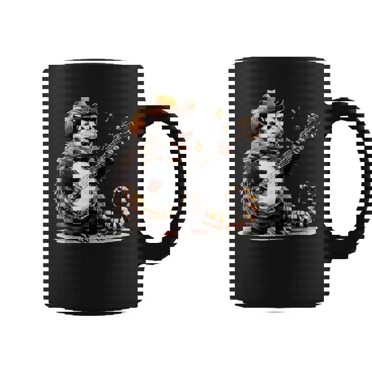 オポッサム演奏 バンジョー ギター 面白い ポッサムハット ゴミ オポッサム コーヒーマグ