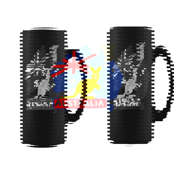 オーストラリア国旗マップ コンチネント カンガルー コアラ コーヒーマグ