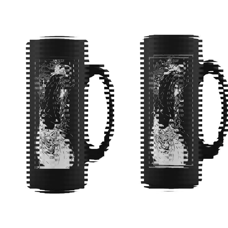 オーブリー・ビアズリーのピーコックスカート1893 コーヒーマグ