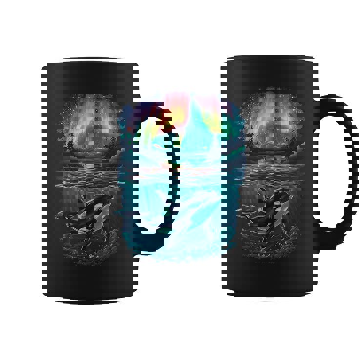オーロラシャチが特徴のオルカ。 コーヒーマグ