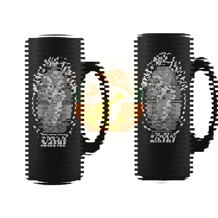 カエルとキノコ 毎日魔法を起こしましょう。 コーヒーマグ