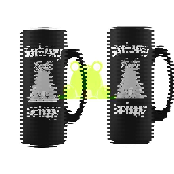 カエルのモチーフ面白いカエルのことわざは私にキスします Frog Motif Frogs Worry Hoppy コーヒーマグ