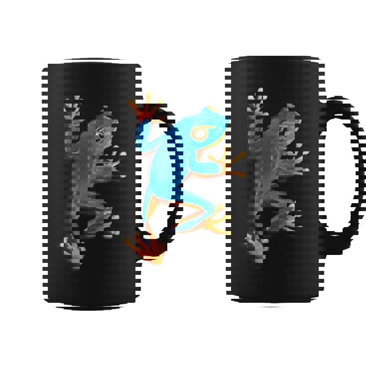 カエルの恋人-青いカエル コーヒーマグ