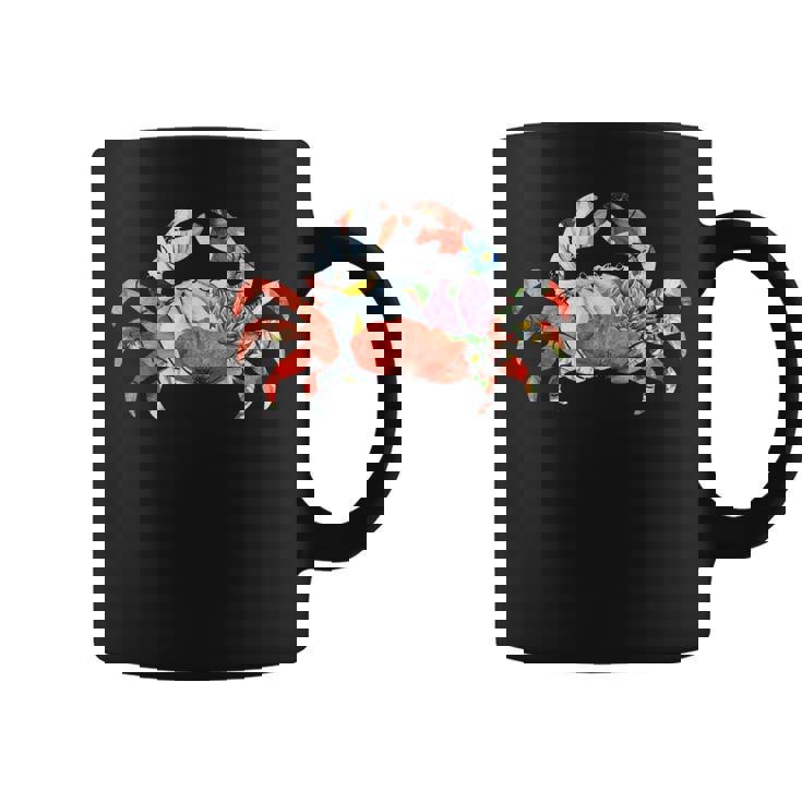 カニの花のグラフィック。 コーヒーマグ