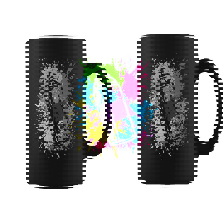 カラフル グラフィティグラフィックスプレーペンキの缶ストリートアートアーティスト コーヒーマグ