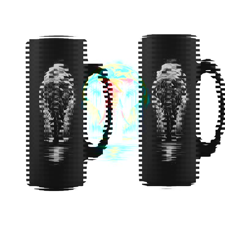 カラフル 象 精霊 動物 かっこいい イラスト アート コーヒーマグ