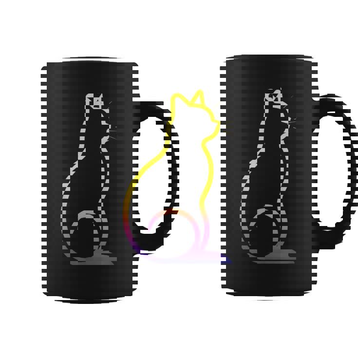 カラフルなかわいい猫 足 コーヒーマグ