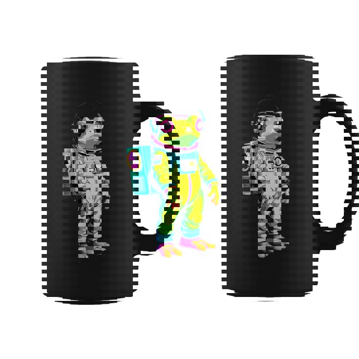 カラフルなカエルの宇宙飛行士キャラクター コーヒーマグ