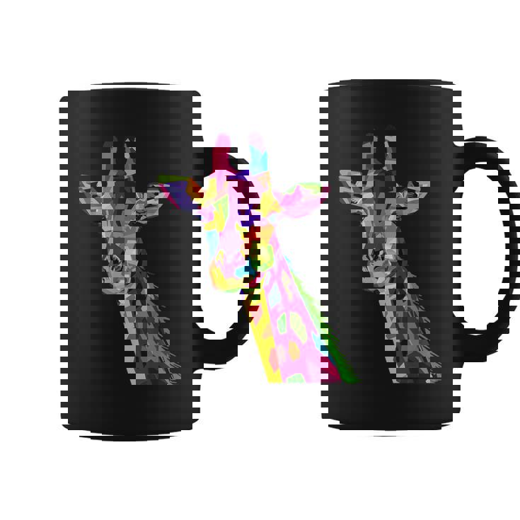 カラフルなキリン愛動物愛キリン コーヒーマグ