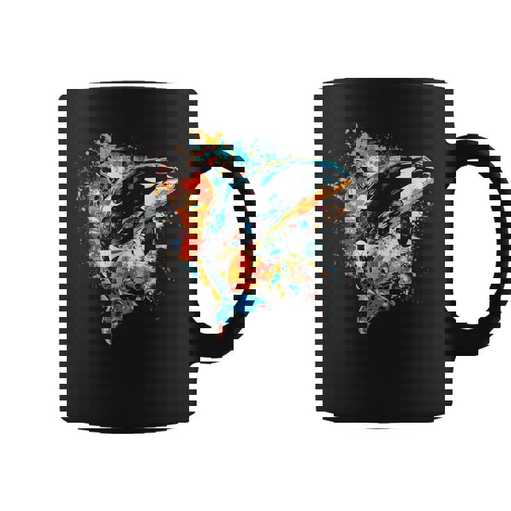 カラフルなシャチ コーヒーマグ