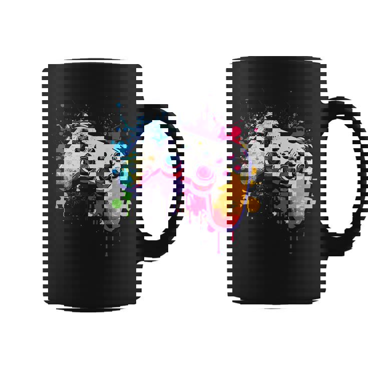 カラフルなビデオゲームコントローラー ジョイスティック コンソール コーヒーマグ